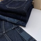 شلوار رگولار جین آبی جلو دوخت شلوار رگولار جین آبی جلو دوخت