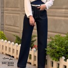 شلوار رگولار جین آبی جلو دوخت شلوار رگولار جین آبی جلو دوخت