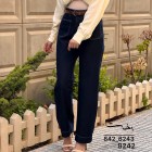 شلوار رگولار جین آبی جلو دوخت شلوار رگولار جین آبی جلو دوخت
