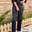 شلوار رگولار جین آبی جلو دوخت شلوار رگولار جین آبی جلو دوخت