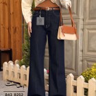 شلوار فلر بگ جین آبی جلو دوخت