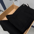 شلوار بوتکات جین مشکی و ذغالی جلو جیب