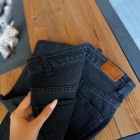 شلوار بوتکات جین مشکی و ذغالی جلو جیب