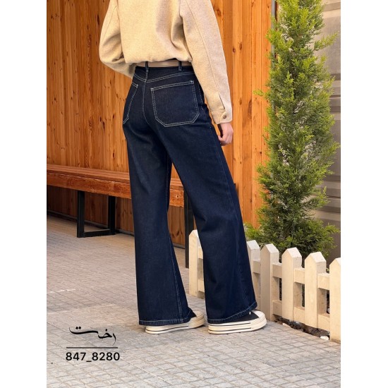 شلوار فلر بگ جین آبی