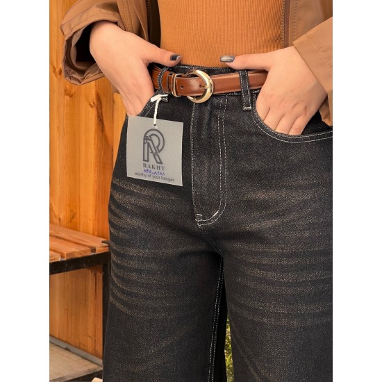 شلوار فلر بگ جین آبی