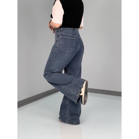 شلوار فلر بگ جین آبی ژالین شلوار فلر بگ جین آبی ژالین
