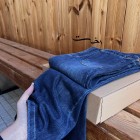 شلوار بوتکات جین آبی جیب هلالی