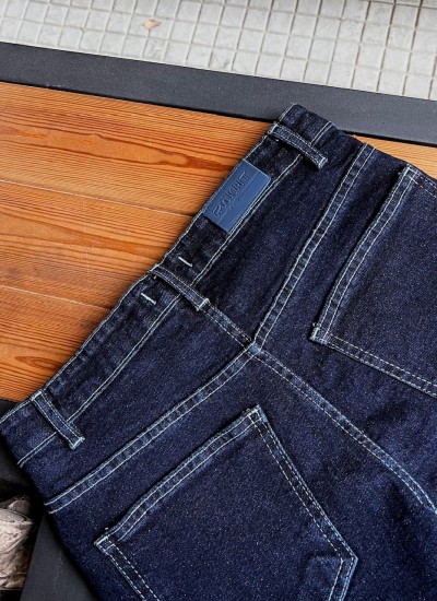 شلوار واید کات جین آبی مارسلا