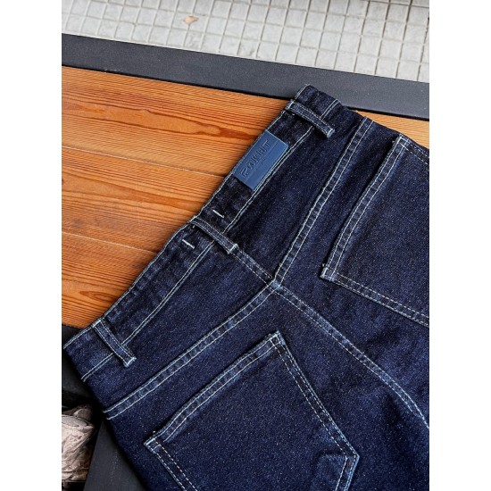 شلوار واید کات جین آبی مارسلا