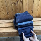 شلوار واید کات جین آبی مارسلا