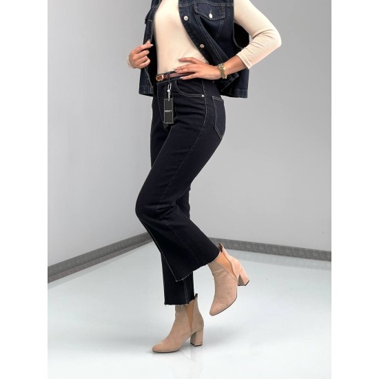 شلوار فلر واید کات آبی لونا