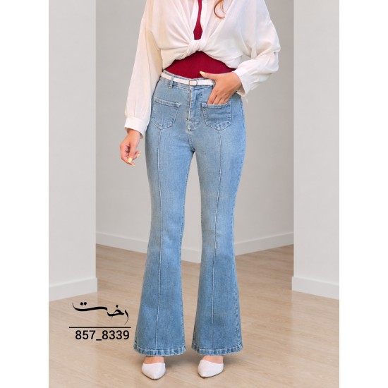 شلوار بوتکات جین آبی آرا