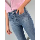 شلوار بوتکات جین آبی وندا شلوار بوتکات جین آبی وندا