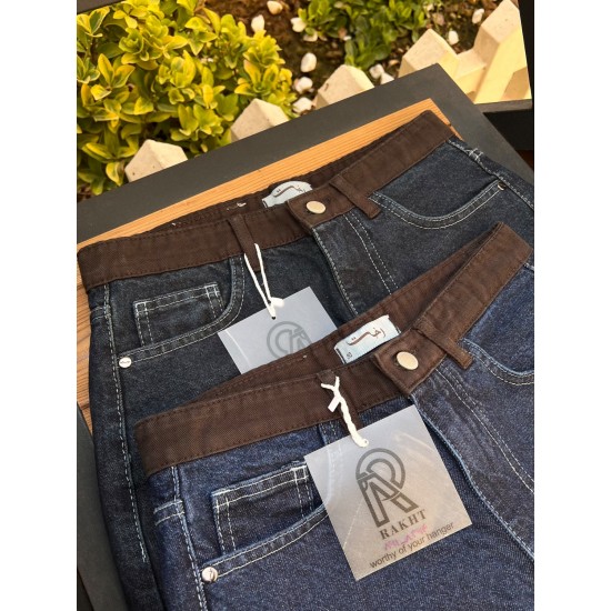 شلوار فلر بگ جین پروشات شلوار فلر بگ جین پروشات