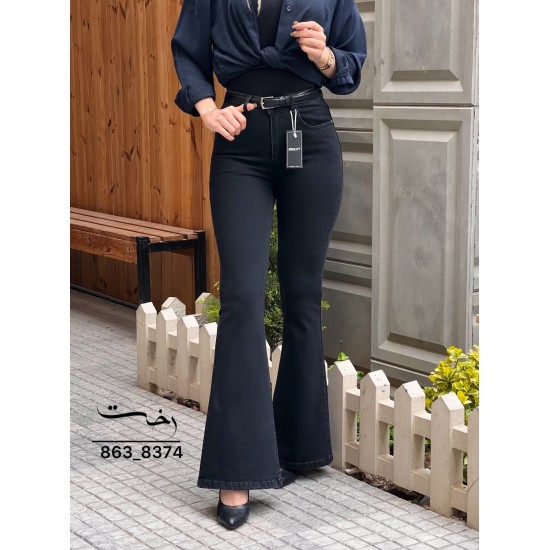 شلوار بوتکات مشکی و طوسی دانژه