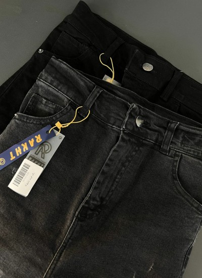 شلوار واید جین ذغالی و مشکی شلوار واید جین ذغالی و مشکی