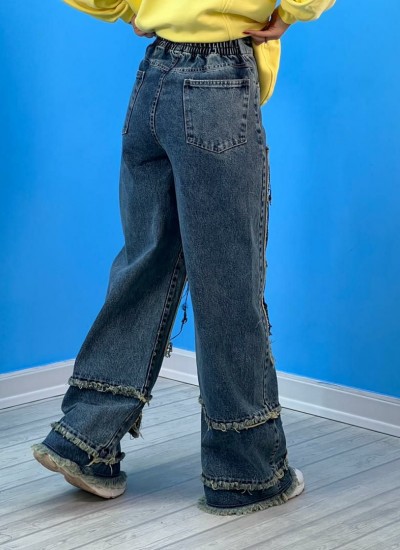 شلوار بگ تیکه دوزی اسپانیش شلوار بگ تیکه دوزی اسپانیش