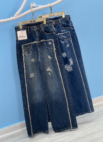 شلوار استریت آبی چهار جیب شلوار استریت آبی چهار جیب