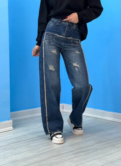 شلوار استریت آبی چهار جیب شلوار استریت آبی چهار جیب