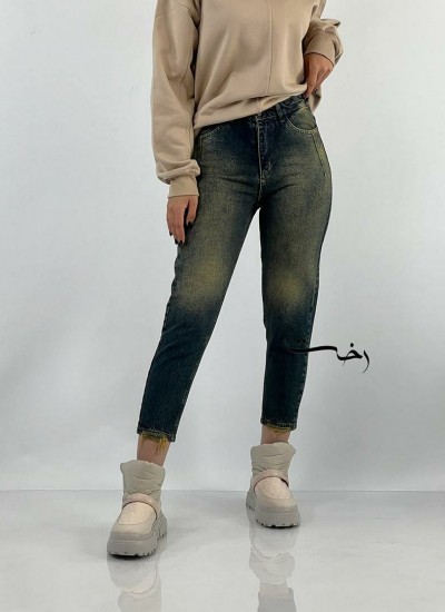 شلوار مام فیت جین تینتی