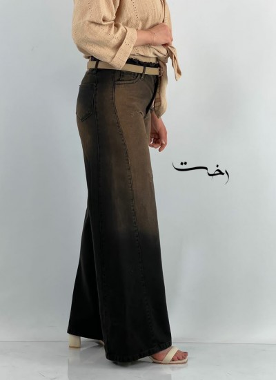 شلوار بگ شافل ذغالی تینتی شلوار بگ شافل ذغالی تینتی