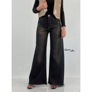 شلوار شافل جین آبی و ذغالی شلوار شافل جین آبی و ذغالی