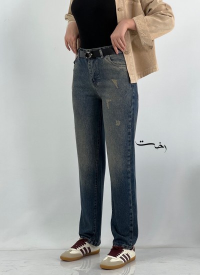 شلوار راسته استریت جین آبی شلوار راسته استریت جین آبی