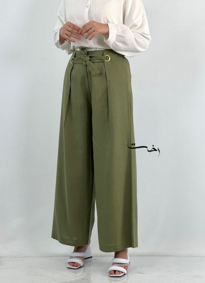 شلوار بگ لینن کجراه کمر حلقه قد بلند شلوار بگ لینن کجراه کمر حلقه قد بلند