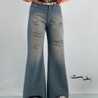 شلوار فلر بگ جین زاپدار