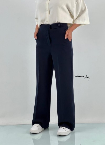 شلوار بگ پارچه ای کمر سگک شلوار بگ پارچه ای کمر سگک