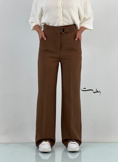 شلوار بگ پارچه ای کمر سگک شلوار بگ پارچه ای کمر سگک