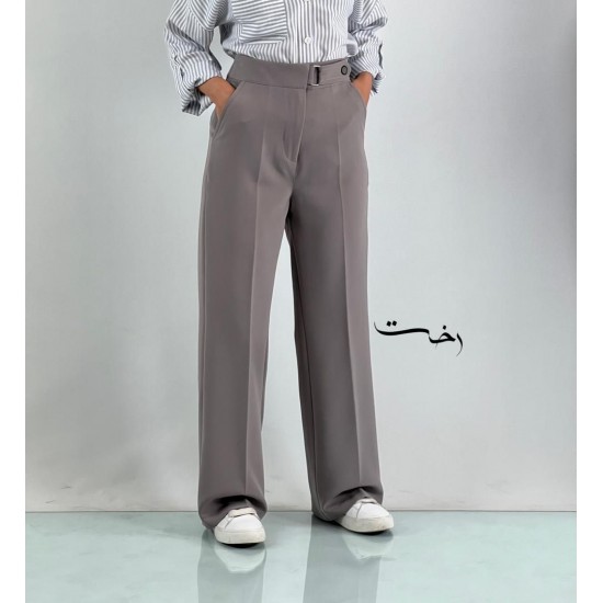 شلوار بگ پارچه ای کمر سگک شلوار بگ پارچه ای کمر سگک