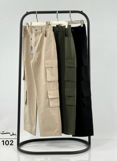 شلوار کارگو کتان رنگی شلوار کارگو کتان رنگی